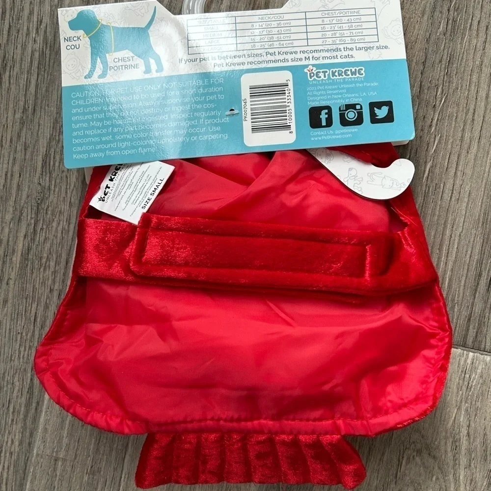 NWT Pet Krewe Red Lobster Dog Costume